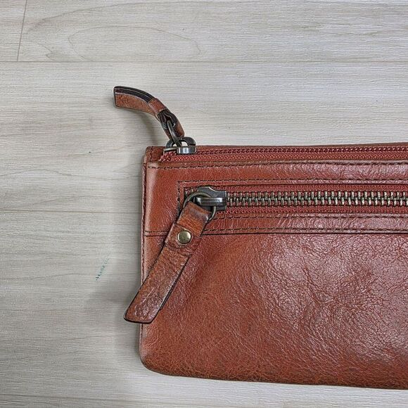 Fossil Genuine Leather Women's Wallet Cards Cash Coins Pockets Brown Orange 2010 - Picture 4 of 15